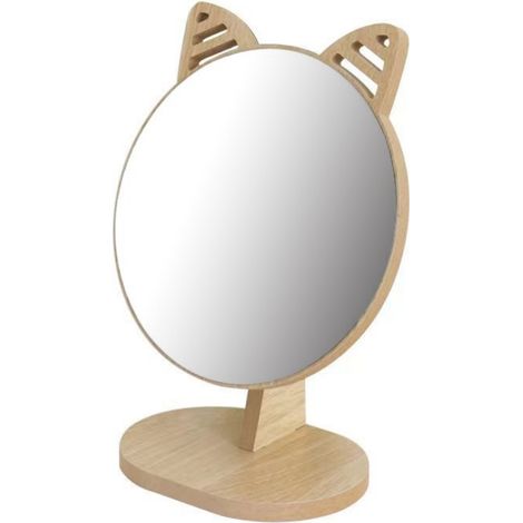 Hochauflösender Kosmetikspiegel aus Holz, einseitiger Spiegel für Büro und Schlafzimmer, Geburtstags- und Weihnachtsgeschenk