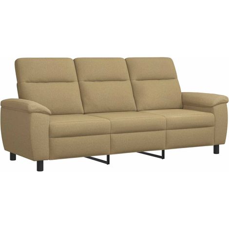 Canapé Marron Clair 214 × 90 × 95 cm Tissu (1/5)