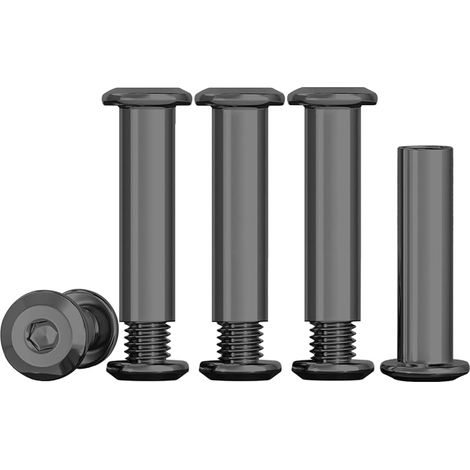 vis De Connexion M4 Vis De Liaison Noir En Acier Inoxydable A2 V2A Pour Meubles M4x25mm Écrous À Douille (10 Pièces) (1/5)