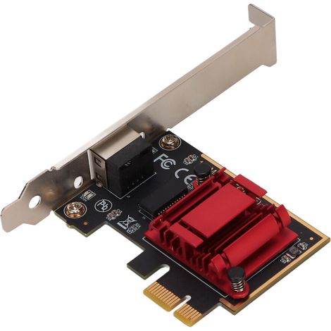 Scheda Ethernet PCIe 2.5G, accesso a Internet ultraveloce, plug and play, compatibile con sistemi Windows, Linux e Mac, design a basso profilo.