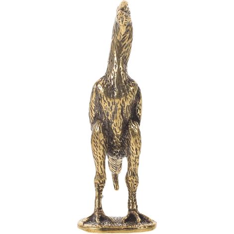Figurine de Coq Miniature en Laiton 8x4,3x4,3 Cm – Sculpture Feng Shui pour Bureau, Décoration Intérieure, Statuette Animale en Cuivre pour Maison, Statue de Coq Compacte (1/5)