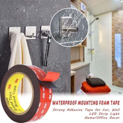 [JAMAIS UTILISÉ]3M Ruban adhésif Double Face Extra Forte(1.5CM3M) Imperméable et ultra Résistant aux Hautes Températures Ruban de Montage pour Usage Extérieur,Voiture Réparation,Fixation,DIY (1/3)