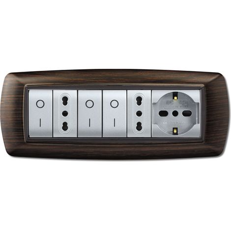 PLACCA LIFE LIVING PLAST WENGE 7P- ELETTROCANALI- 1,0 pz
