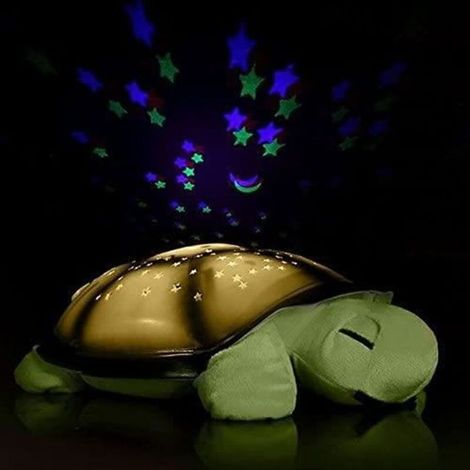 Veilleuse Projecteur Bébé - SENSBUN - Tortue Musicale - LED Lumière Nuit Enfant Fille Garçons - Vert (1/4)