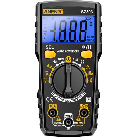 SZ303 Digitalmultimeter, 1999 Zähler, AC/DC-Spannung, Strom, Widerstand, hohe Präzision, professionelles elektrisches Prüfgerät