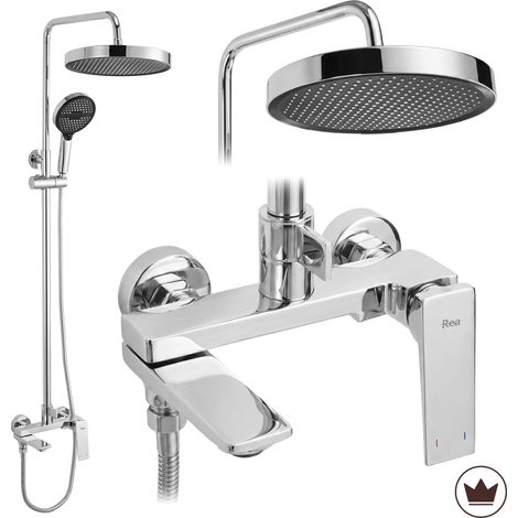 Juego De Ducha Rea Prime Chrome