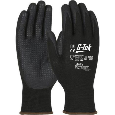 Gants de travail G-Tek® 3RX™ T 10 recyclé avec enduit en mousse nitrile + picots - PIP - FRANCE 31-5131R-10
