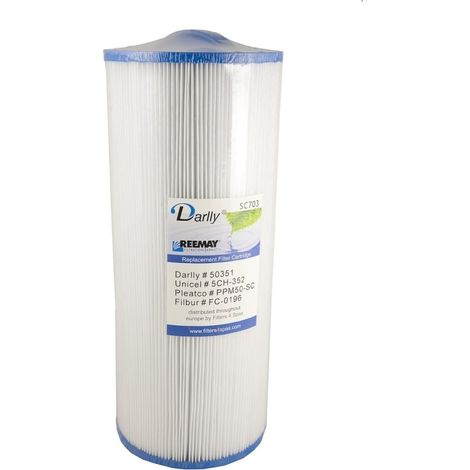 Cartouche de filtre pour spa Marquis Spas – Finesse de filtration 50 microns – Hauteur 20cm – Diamètre 10cm – Lot de 2 – Darlly (1/3)