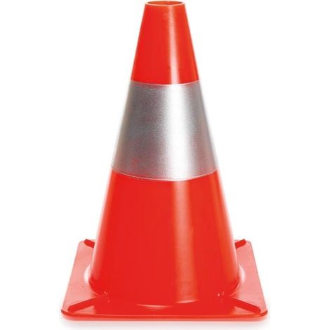 Cône de signalisation avec 1 bande réfléchissante, usage récréatif, 30 cm (1/3)