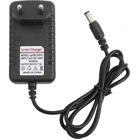 Adaptateur de chargeur Li-ION à noyau en cuivre épais, batterie au lithium 21 V/1 A, port 5,5 x 2,5 mm, prise UE (1/4)