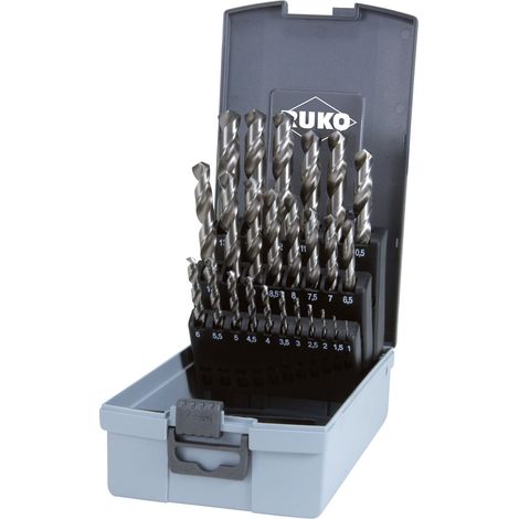 Set  di  punte  elicoidali  RUKO  DIN  338  tipo  VA  HSSE-Co  8  in  cassetta  di  plastica,  25  pezzi  -  281215ERO (1/2)