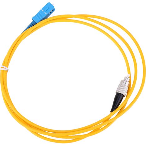 Lot de 5 cordons de brassage fibre optique monomode SC FC pour réseau (1/5)