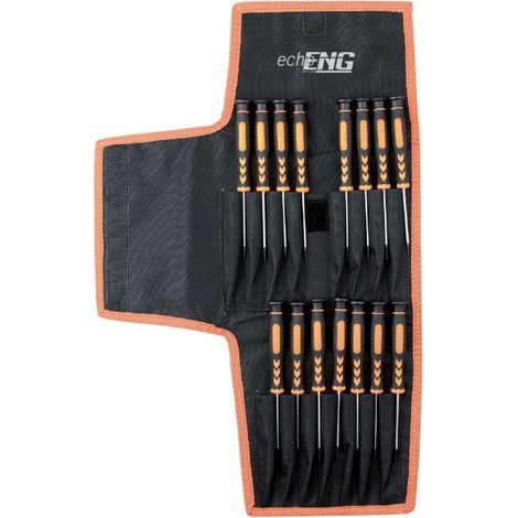 Kit set cacciavite giravite 15pz elettronica porta utensili portainserti