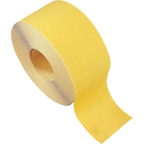 CALFLEX KFP/GOLD100/25.40 ROLLOS PAPEL LIJA ÓXIDO DE ALUMINIO AMARILLO (100 MM X GR.40) MEDIDAS 100 mm de ancho. Grano 150 (1/2)