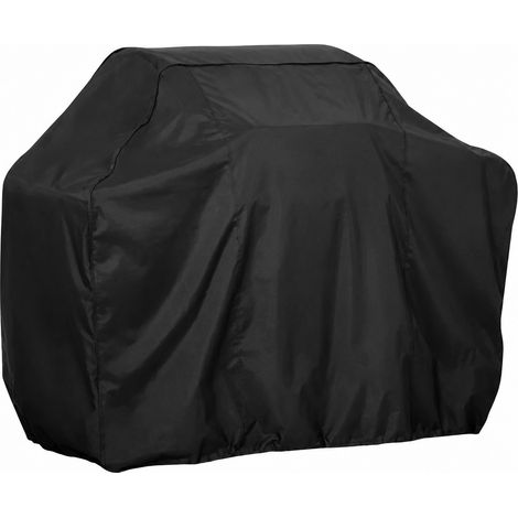 Housse pour barbecue, 80 x 66 x 100 cm, noire, bâche résistante, mobilier de jardin (1/5)