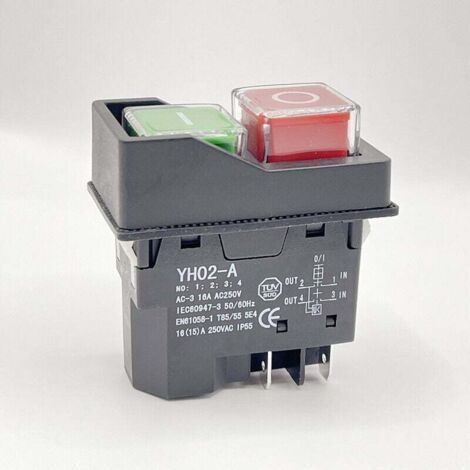 Interruptor electromagnético KLD-28A, interruptor magnético KLD-28, pulsador KJD17 CK21, interruptor de corte impermeable de 4 pines (1/4)
