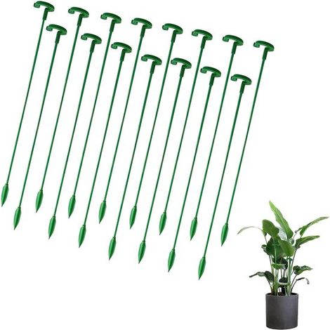 - Pali di supporto per piante rampicanti da 27 cm - Confezione da 15 - Struttura di supporto per piante rampicanti - Anelli di supporto - Plastica di alta qualità - Facile da usare (1/5)
