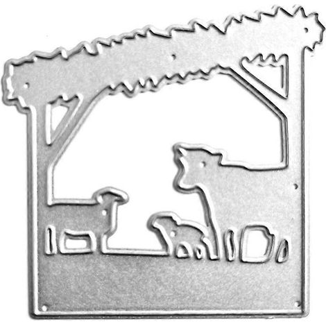 Kuhstall-Metall-Stanzformen Scrapbooking-Schablone Kartenprägung DIY-Albumvorlage