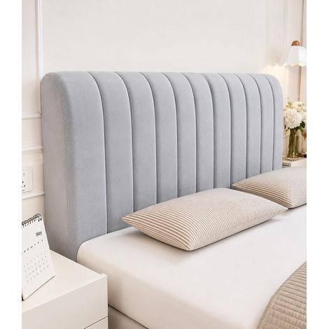 Housse Tete de Lit Matelassé, Housse de Protection Tête de Lit, Headboard Cover Lavable pour Lits Simples Doubles King Size, Étanche à la Poussière (1/5)