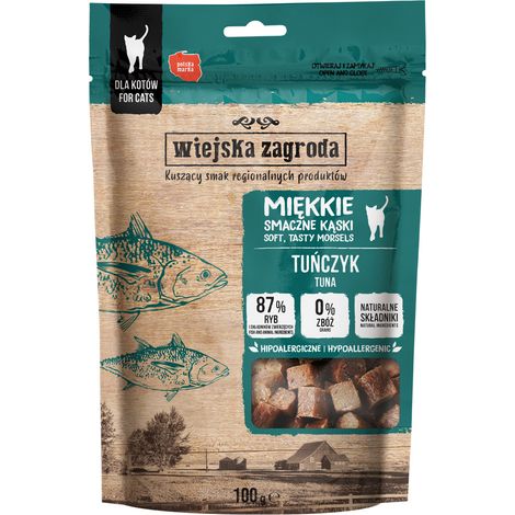 Wiejska Zagroda Soft Bites Friandise pour Chats Adulte Thon 100g