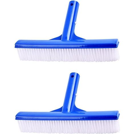 Ensemble de deux brosses de piscine, tête de brosse en plastique, balai de piscine, brosse pour parois de piscine, brosse pour le nettoyage des parois de piscine. (1/5)