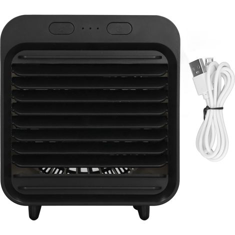 Climatiseur Portable 200ML Grande Capacité 3 Niveaux Fonction Humidification USB Rafraîchisseur d'Air Bureau 4W Noir et Blanc (1/5)