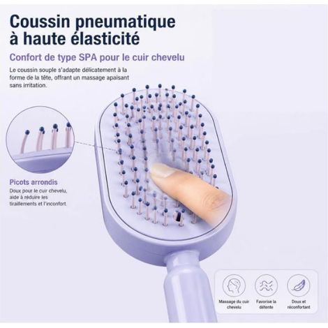 LISSEUR Peigne massant électrique à coussin d'air et brumisateur, Brosse à cheveux avec brume fine, Démêlage doux, Massage LISSEUR (1/4)