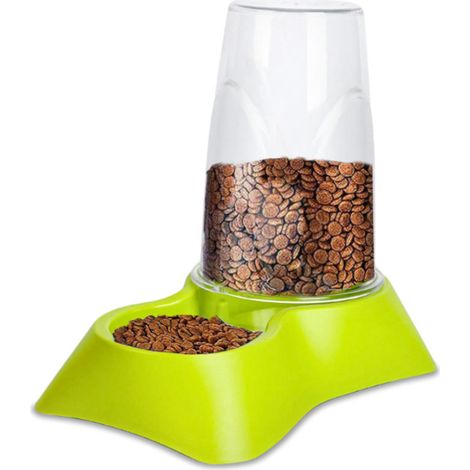 Distributore automatico cibo secco per cani e gatti - Capienza 3,5 Litri e misura 20x29x29 cm - Dispenser croccantini con fondo antiscivolo - Colore v (1/5)