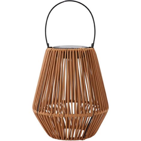 Lanterne Solaire Étanche IP44 Décorative en Fibre Tressée pour Jardin Cour Porche Arbre Pelouse (1/5)