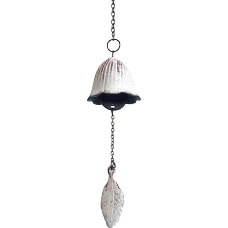 Carillon éolien japonais – Cloche à vent en fonte pour décoration extérieure, carillon à vent traditionnel zen en métal neutre pour porche, jardin, terrasse, décoration intérieure, cour avec sons (1/5)