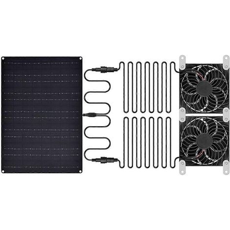 Ventilateur solaire pour niche pour chien, panneau solaire 15W, double ventilateur d'extraction (1/5)
