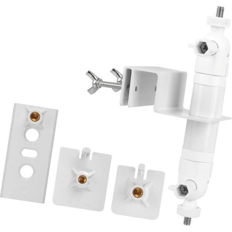Support de caméra de gouttière en acier inoxydable avec support de panneau solaire réglable à 360° sans perçage pour installation de sécurité extérieure (1/5)