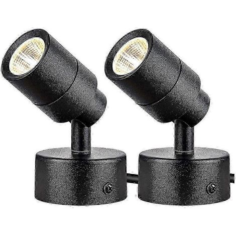 Deux spots LED d'intérieur, un spot de sol d'intérieur de 3 W orienté vers le haut et une lumière décorative d'intérieur de 3000 K orientée vers le haut. (1/5)