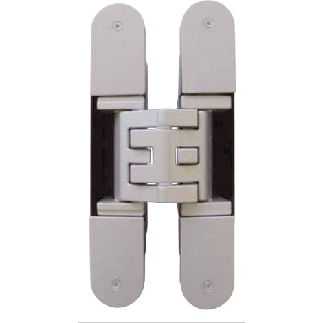 bisagra invisible kubica k5080 cromo satinado zamak. patentada. 80kgs/2b. (1/4)