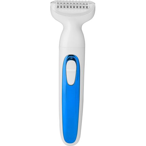 Épilateur électrique homme femme, tondeuse poils waterproof, rasoir sec et humide pour maillot, jambes, aisselles, visage, bleu, rechargeable. (1/5)