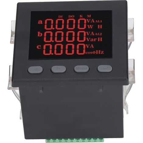 Ampèremètre numérique triphasé multifonction intelligent, testeur d'énergie et de puissance AC220V (1/5)