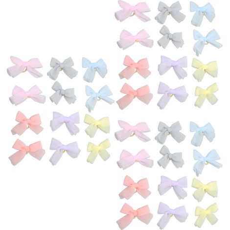 Lot de 36 poil nœud nœud papillon pour chien animal de compagnie toilettage accessoires tendance mignon avec caoutchouc (1/5)