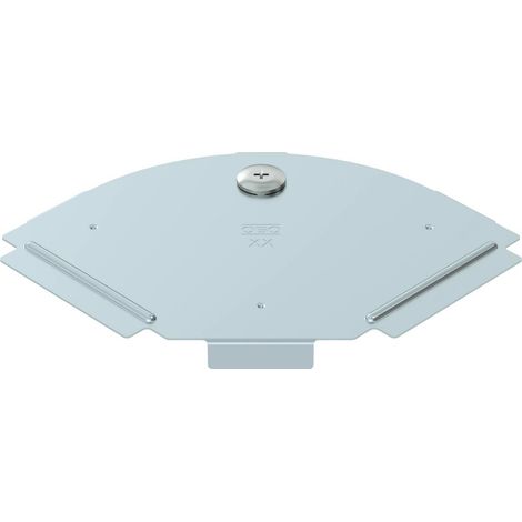 OBO Bettermann Deckel für 90°-Bogen B100mm Stahl bandverzinkt Zink/Aluminium, Double Dip, 6036950