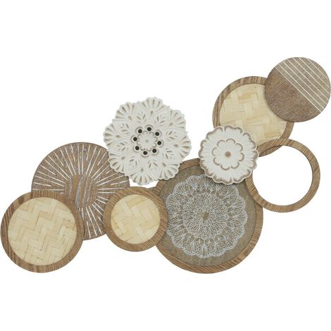 Decorazione murale moderna HOMVRA in legno, MDF naturale 83,8 x 4,4 x 44,5 cm (1/5)