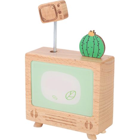 Coffret Musical en Bois de Hêtre Forme Cactus TV Décoratif Artisanat Cadeau d'Anniversaire (Cactus) (1/5)