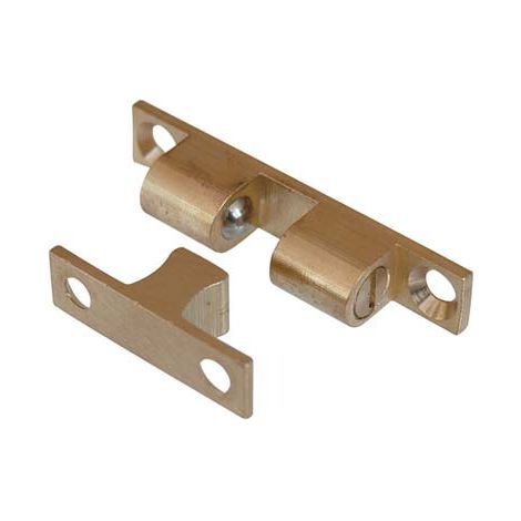 CRICCHETTO A DUE SFERE SPORTELLI OTTONE - LUCIDO  MM  9X49- 50 pezzi