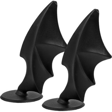 Décor Ailes pour Casque Moto Noir en Plastique et Tissu 1 Paire D'accessoires Créatifs pour Casque ou Centre Commercial (1/5)