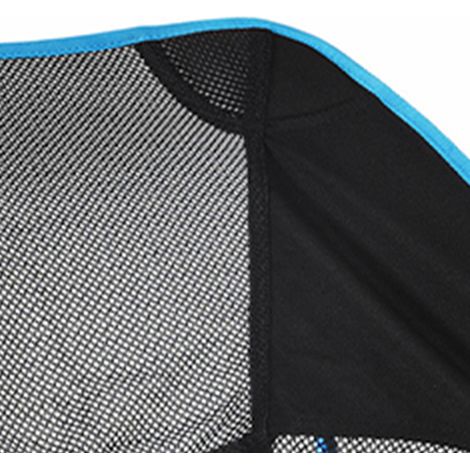Chaise de plage pliante d'extérieur, dossier en maille portable, structure en alliage d'aluminium, chaise de camping, chaise de pêche, bleu ciel. (1/5)