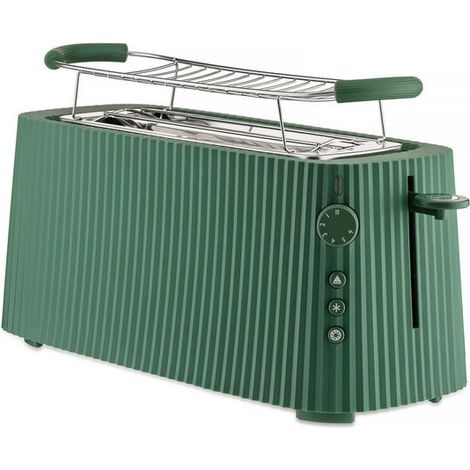 PLISSÉ, Grille-pain Long à Deux Fentes, Alessi - Colore: Verde