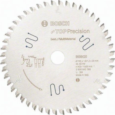 BOSCH Kreissägeblatt EXPERT Laminated Panel Außen-Ø 165 mm Zähnezahl 48 HLTCGBohrung 20 mm Schnittbreite 1,8 mm (1/2)