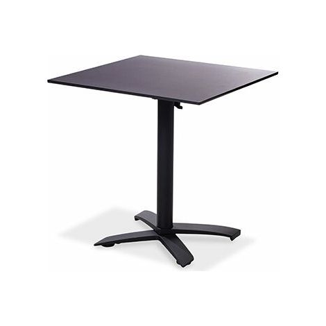 Table de bistrot X Cross avec piètement noir + plateau HPL 70x70 cm - Veba