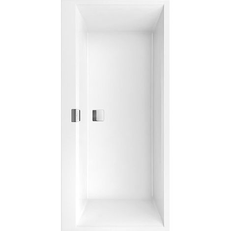 Sistema de hidromasaje, Squaro Edge 12, Bañera, UBQ160SQE2DV, Rectangular, Quaryl®, 1600 x 750 mm, blanco, Combipool Entry (CE), Suministro de agua,