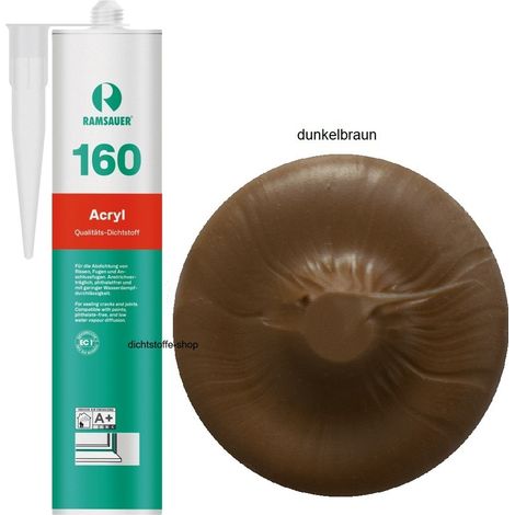 Ramsauer 160 Acryl Fugen Dichtstoff Dichtmasse 310ml Kartusche dunkelbraun (1/4)