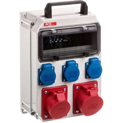 Tragbarer Verteilerkasten ecoline 32A/5P 16A/5P 3GS ohne Schutzart IP44 90EKO001 (1/2)