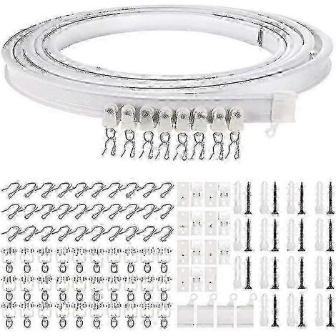 Rail de plafond incurvé réglable - Rail de rideau flexible de 5 mètres pour configurations personnalisées (1/5)
